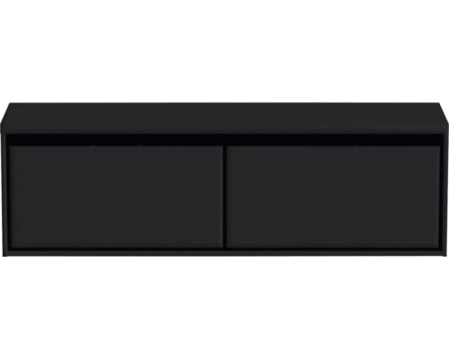 Černá skříňka pod umyvadlo se dvěma dvířky