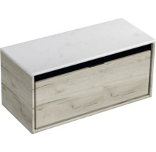 Skříňka pod umyvadlo se zásuvkou a mramorovou deskou