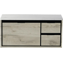 Skříňka pod umyvadlo se dvěma zásuvkami a umyvadlovou deskou