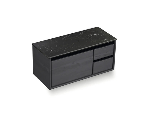 Skříňka pod umyvadlo se zásuvkami a kamennou deskou