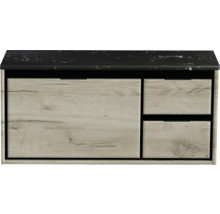 Skříňka pod umyvadlo se třemi zásuvkami a kamennou deskou