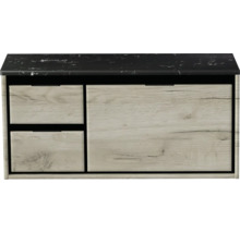 Skříňka pod umyvadlo se zásuvkami a deskou ve vzhledu mramoru