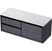 Skříňka pod umyvadlo se dvěma zásuvkami a deskou s mramorovým vzhledem