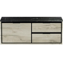 Skříňka pod umyvadlo se zásuvkami a kamennou deskou