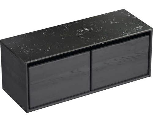 Závěsná skříňka pod umyvadlo se dvěma zásuvkami a odkládací plochou