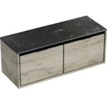 Skříňka pod umyvadlo se dvěma zásuvkami a kamennou deskou