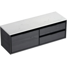 Skříňka pod umyvadlo se dvěma zásuvkami a kamennou deskou