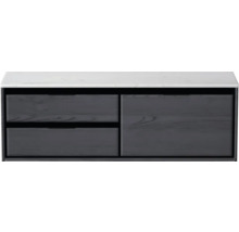 Skříňka pod umyvadlo se dvěma zásuvkami a jedněmi dvířky s mramorovou deskou