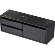 Skříňka pod umyvadlo se dvěma zásuvkami a kamennou deskou