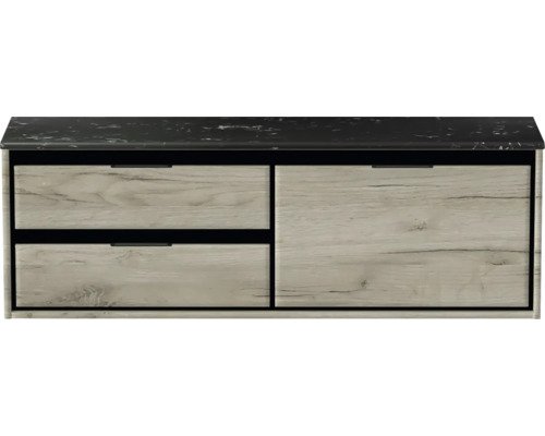 Skříňka pod umyvadlo se dvěma zásuvkami a úložným prostorem