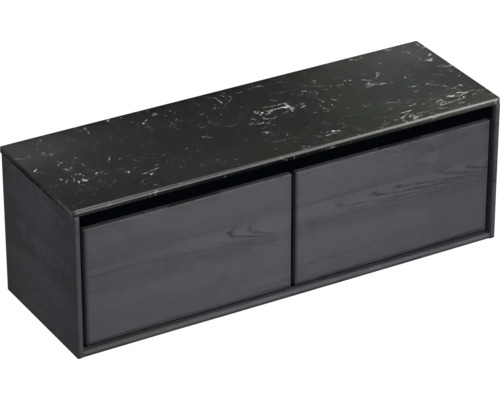 Skříňka pod umyvadlo se dvěma zásuvkami a kamennou deskou