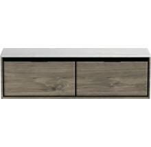 Skříňka pod umyvadlo se dvěma zásuvkami a umyvadlovou deskou