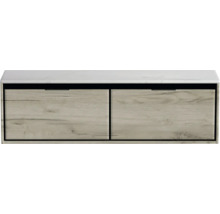 Skříňka pod umyvadlo se dvěma zásuvkami a odkládací deskou