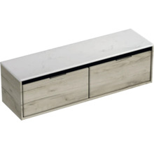 Skříňka pod umyvadlo se dvěma zásuvkami a mramorovou deskou