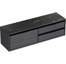 Skříňka pod umyvadlo se dvěma zásuvkami a kamennou deskou