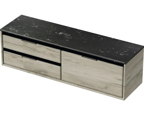 Skříňka pod umyvadlo se dvěma zásuvkami a policí