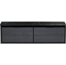 Skříňka pod umyvadlo se dvěma zásuvkami a kamennou policí