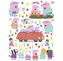 Samolepka na zeď Peppa Pig s různými motivy