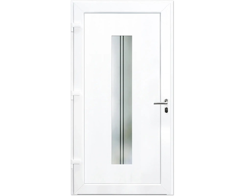 Bílé dveře se skleněnou vložkou