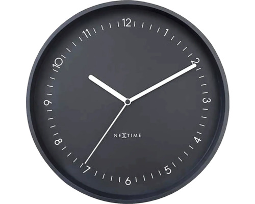 Nástěnné hodiny NeXtime Ø 30 cm Berlin černé