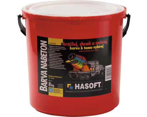 Barva na beton HASOFT NABETON 8 kg bílá Kbelík barvy na beton Hasoft, 8 kg