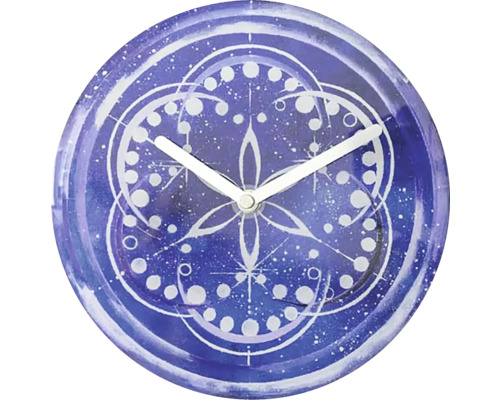 Kulaté nástěnné hodiny se vzorem