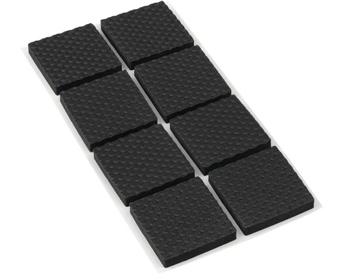 Osm gumových chráničů nábytku na listu