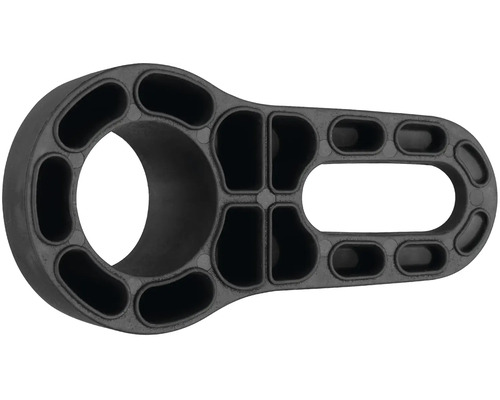 Černý plastový držák kabelu s výřezy