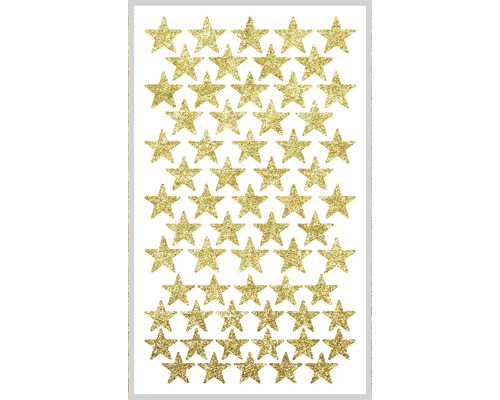 Samolepka mini hvězdy zlaté 8x14 cm