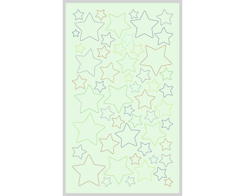 Samolepka mini hvězdy svítící8x14 cm