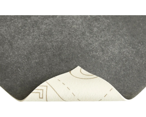 Šedá plstěná podložka s označením na zadní straně