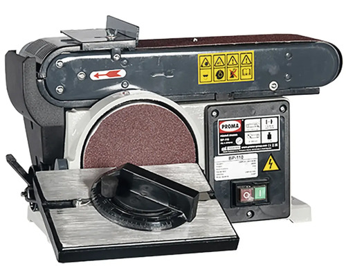 Pásová bruska s brusným kotoučem pro zpracování dřeva
