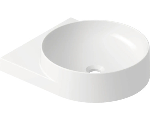 Umyvadlo na desku ze sanitární keramiky s odkládací plochou