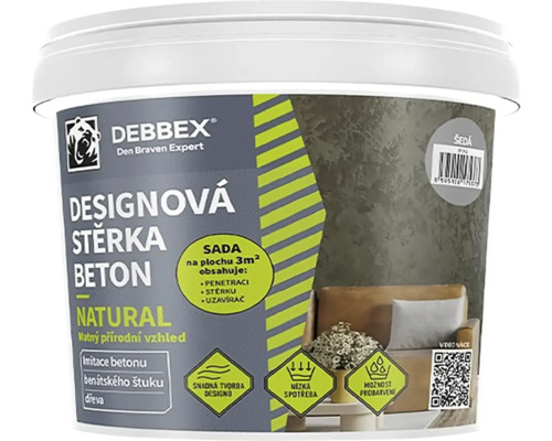Debbex Design Beton přírodní barva na stěny v kbelíku