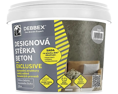 Debbex designová betonová stěrka pro interiér