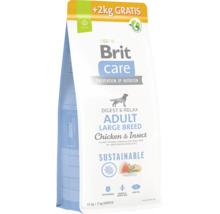 Brit Care Adult Large Breed suché krmivo pro psy s kuřecím masem a hmyzem, 12 kg plus 2 kg zdarma