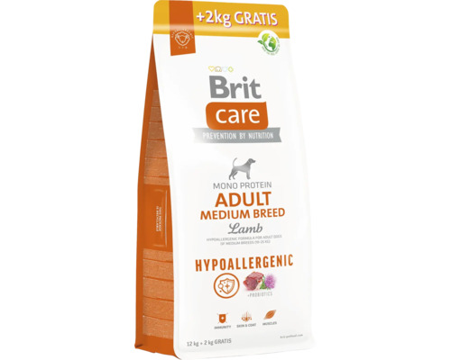 Granule pro střední psy psy Brit Care Dog Hypoallergenic Adult Medium Breed 12 + 2 kg ZDARMA Granule pro střední psy psy Brit Care Dog Hypoallergenic Adult Medium Breed 12 + 2 kg ZDARMA