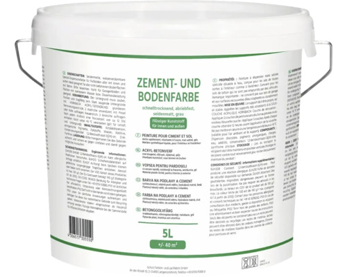 Barva na podlahy a cement 5 l šedá Barva na podlahy a cement 5 l šedá