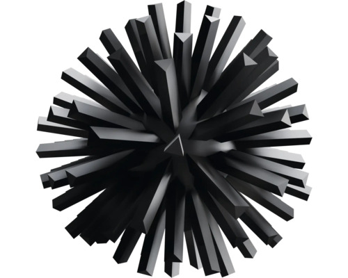 Abstraktní zobrazení objektu s trojúhelníkovými, vyčnívajícími prvky