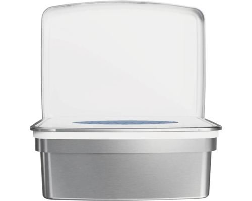 Box na toaletní papír z nerezové oceli s průhledným víkem