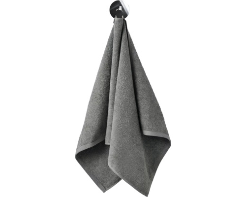 Šedý bavlněný ručník pro hosty na háku