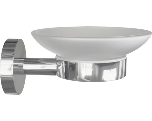 Nástěnná miska na mýdlo ze skla a kovu