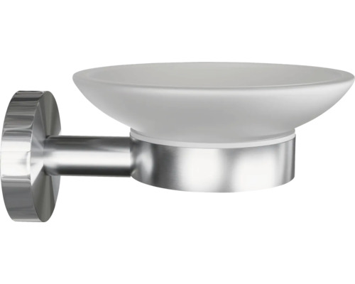 Nástěnná miska na mýdlo z kovu a skla