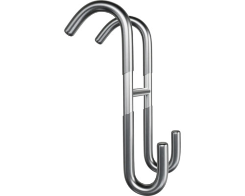 Dva stříbrné kovové závěsy na dveře