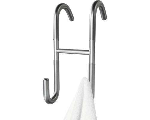 Nerezový držák na ručníky se dvěma háčky