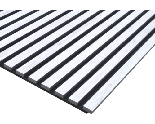 Akustický panel PET+MDF 19x572,5x1195 mm vintage fóliovaný Akustický panel z dřevěných lamel na plstěné podložce