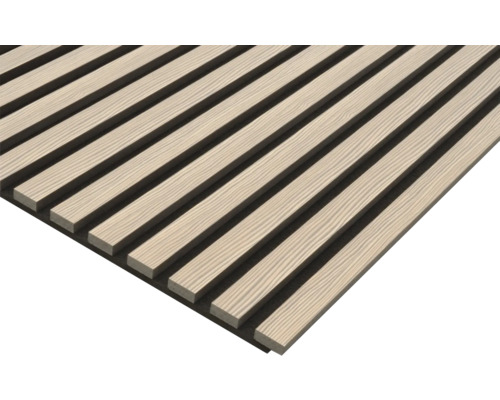 Akustický panel PET+MDF 19x572,5x1195 mm zebrano fóliovaný Akustický panel ze dřeva s plstí