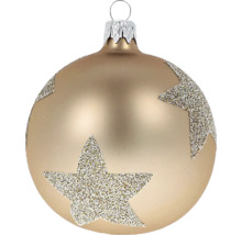 Zlatá vánoční koule s hvězdami