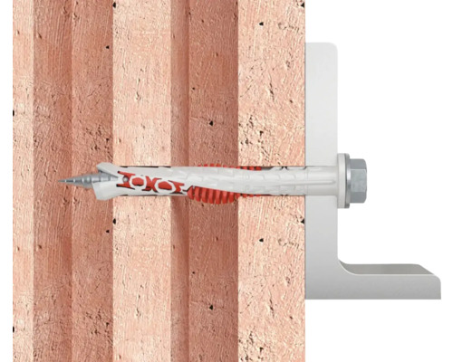 Upevnění rámu pomocí hmoždinky ve zdi