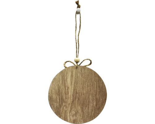 Dřevěná závěsná dekorace s provázkovým závěsem